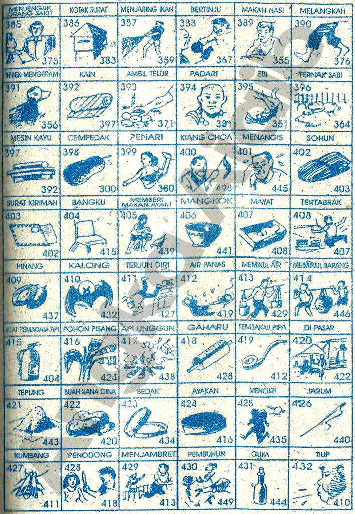 Buku Mimpi 3D Bergambar Nomor 385 - 432